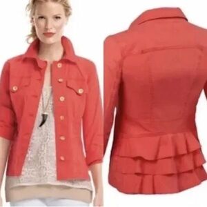 Cabi vermillion mid-length blazer jacket size extra small